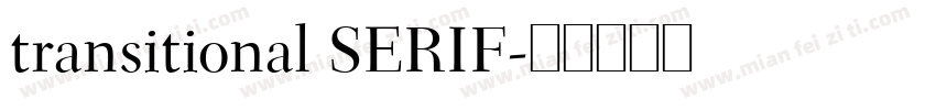 transitional SERIF字体转换